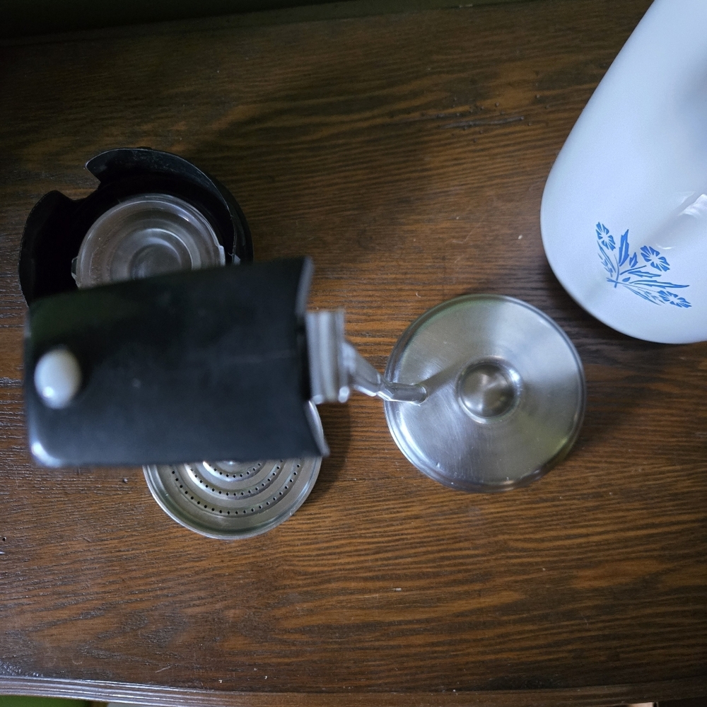 Vintage Corningware 10 Cup Blue Cornflower Percolater Coffee Pot Carafe - Picture 15 of 16